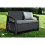 Záhradný nábytok Keter Corfu love seat dvousedačka grafitová