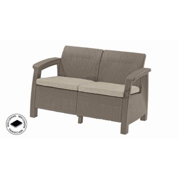 Záhradný nábytok Keter Corfu love seat dvousedačka cappucccino