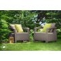 Záhradný nábytok Keter Corfu duo set dvoch kresiel cappuccino