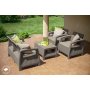 Záhradný nábytok Keter Corfu set dvojsedačka + dve kreslá + stôl cappuccino