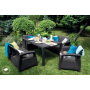 Záhradný nábytok Keter Corfu Fiesta set dve dvojsedačky + dve kreslá + stôl grafitový