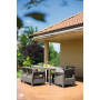 Záhradný nábytok Keter Corfu Fiesta set dve dvojsedačky + dve kreslá + stôl cappuccino