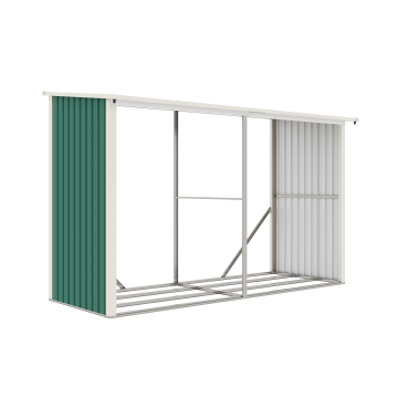 Prístrešok na drevo G21 WOH 682 - 302 x 119 cm, zelený