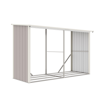 Prístrešok na drevo G21 WOH 682 - 302 x 119 cm, šedý