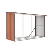 Prístrešok na drevo G21 WOH 682 - 302 x 119 cm, hnedý