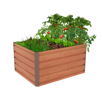 Vyvýšený záhon G21 Daisy 100 x 80 x 52 cm, plechový, hnedý