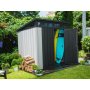 Záhradný domček Keter Artisan 7x7 grafitový/šedý, s podlahou