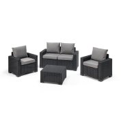 Záhradný set Keter California 2+2+1 grafitový