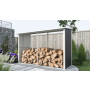 Prístrešok na drevo G21 WOH 682 - 302 x 119 cm, antracitový