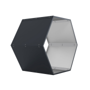 Prístrešok na drevo G21 HEX 53 - 92 x 60 cm, antracitový