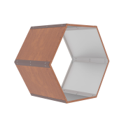 Prístrešok na drevo G21 HEX 53 - 92 x 60 cm, hnedý