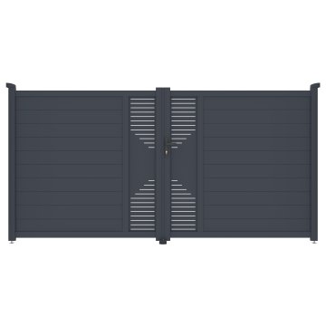 Brána G21 Marion 350x173 cm dvojkrídlová, antracitová