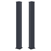 Stĺpik G21 pre bránku a bránu 15x166 cm s patkou, antracitový, 2 kusy