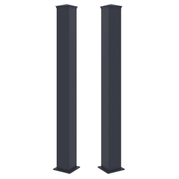 Stĺpik G21 pre bránku a bránu 15x166 cm s patkou, antracitový, 2 kusy