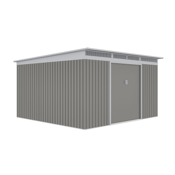 Záhradný domček G21 GRAH 1132 - 340 x 333 cm, metalický šedý