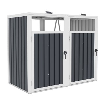 Prístrešok na popolnice G21 146x121x82 cm, antracitový plechový