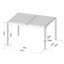 Bioklimatická pergola G21 Austin 4x3 m, antracitová hliníková
