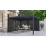 Bioklimatická pergola G21 Austin 4x4 m, antracitová hliníková