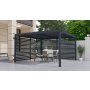 Bioklimatická pergola G21 Austin 4x4 m, antracitová hliníková