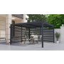 Bioklimatická pergola G21 Austin 4x4 m, antracitová hliníková