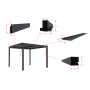Bioklimatická pergola G21 Austin 4x4 m, antracitová hliníková