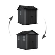 Záhradný domček Keter Newton Plus wide 7x7,5 šedý, s podlahou