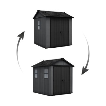 Záhradný domček Keter Newton Plus wide 7x7,5 šedý, s podlahou