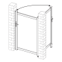 Bránka G21 Orlando 100x158 cm pravá, antracitová