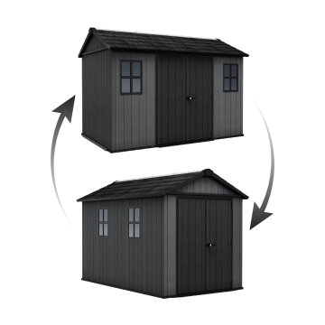 Záhradný domček Keter Newton Plus wide 11x7,5 šedý, s podlahou