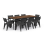 Záhradný stôl Keter Porto 200 walnut black steel