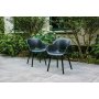 Záhradné kreslo Keter Noa cup grafitové, kovové nohy, 2 ks