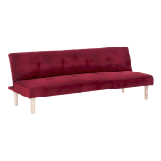 Pohovka rozkladacia, bordová Velvet látka/dub, ALIDA