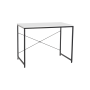 Písací stôl, biela/čierna, 90x60 cm, MELLORA