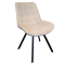 Jedálenská stolička, béžová Velvet látka/čierna, SAMIRA