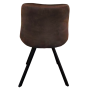 Jedálenská stolička, tmavohnedá Velvet látka/čierna, SAMIRA