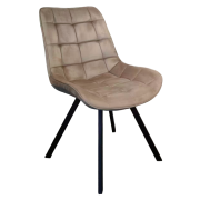 Jedálenská stolička, sivohnedá Taupe Velvet látka/čierna, SAMIRA