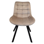 Jedálenská stolička, sivohnedá Taupe Velvet látka/čierna, SAMIRA