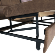 Sedacia súprava, látka hnedá/svetlofialová, pravá, LANZA