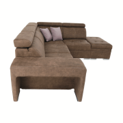 Sedacia súprava, látka hnedá/svetlofialová, pravá, LANZA