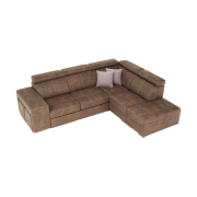 Sedacia súprava, látka hnedá/svetlofialová, pravá, LANZA