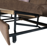 Sedacia súprava, látka hnedá/svetlofialová, ľavá, LANZA