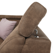 Sedacia súprava, látka hnedá/svetlofialová, ľavá, LANZA