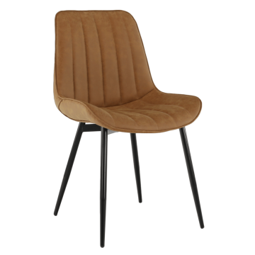 Stolička, ekokoža hnedá camel/čierna, HAZAL