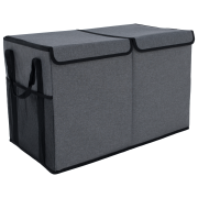 Skladací úložný box, sivá/čierna, DETER