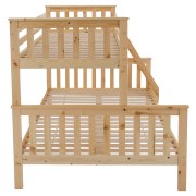 Poschodová rozložiteľná posteľ, prírodná borovica, LUINI