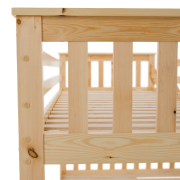 Poschodová rozložiteľná posteľ, prírodná borovica, LUINI