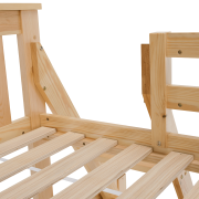 Poschodová rozložiteľná posteľ, prírodná borovica, LUINI