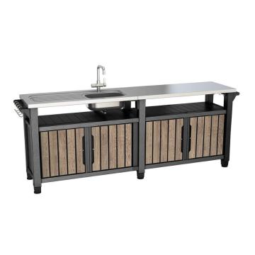 Grilovací stolík Keter UNITY Chef 415 l Ashwood