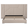 Posteľ s roštom a LED osvetlením, 160x200, béžová Velvet látka, ALTESA