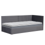 Posteľ s roštom, 90x200, sivohnedá Taupe Velvet látka, MEVIA